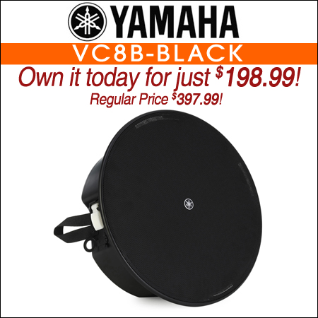 Yamaha VC8B 8-inch Ceiling Speaker-Black (Single)