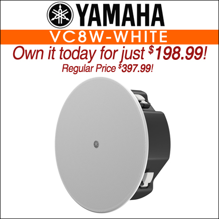 Yamaha VC8W 8-inch Ceiling Speaker-White (Single)