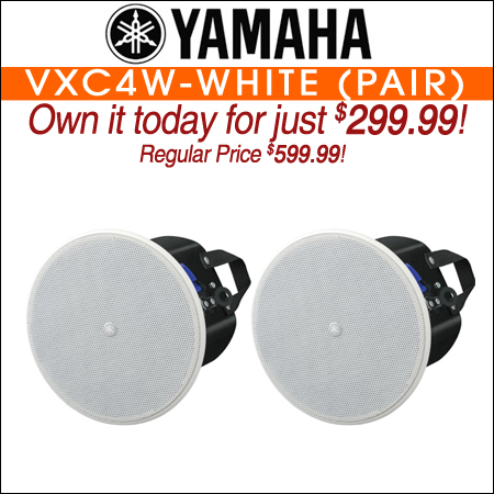 Yamaha VXC4W 4-inch In-Ceiling Speaker-White (Pair)