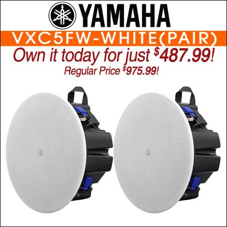 Yamaha VXC5FW 4.5-inch Ceiling Speaker-White (Pair)