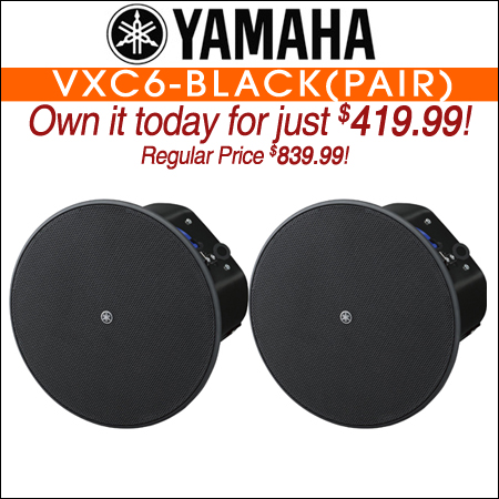 Yamaha VXC6 6.5-inch In-Ceiling Speaker-Black (Pair)