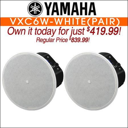 Yamaha VXC6W 6.5-inch In-Ceiling Speaker-White (Pair)