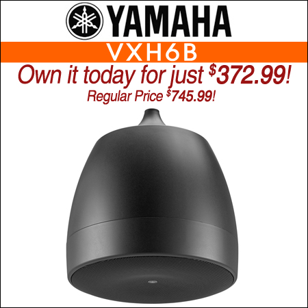 Yamaha VXH6B 6.5-inch Pendant Speaker - Black (Single)