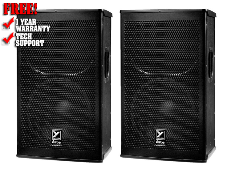 (2) Yorkville EF12P Active 12" Powered PA Speaker 2400W Amplified Elite Series