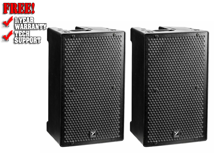 (2) Yorkville PS10P Parasource 10"/1" 1600W PA Speaker Integrated 2-CH Mixer