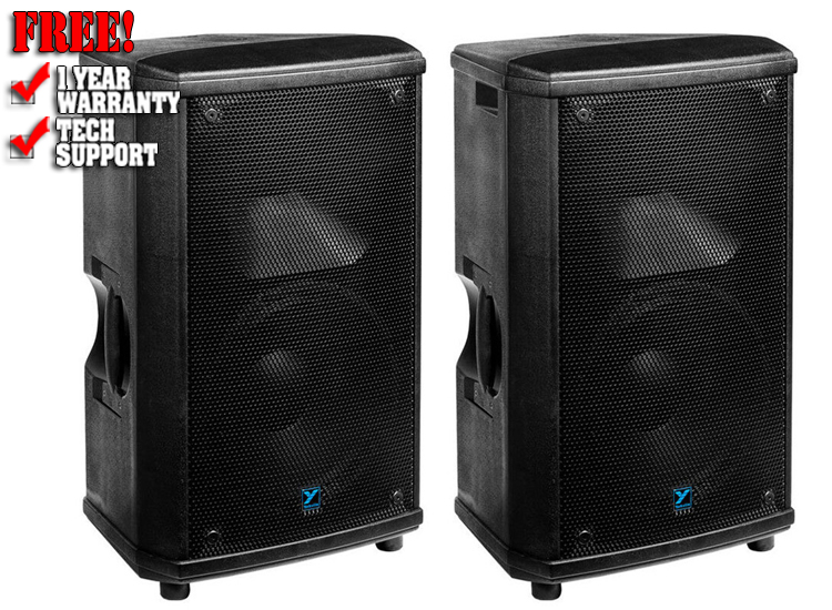 Yorkville NX55P-2 NX Series Active 12" 2000W Powered 2-Way PA Speaker W/Mixer Pair