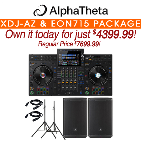 AlphaTheta XDJ-AZ and JBL EON715 Package