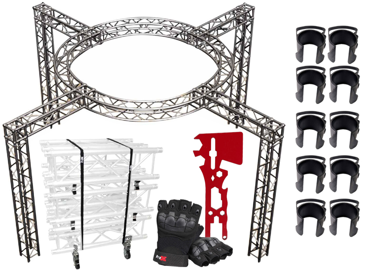 Global Truss 20'x20' Circular Trade Show Booth with Accessories Package