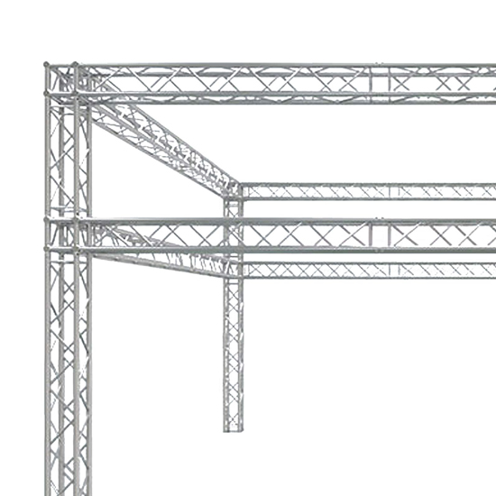 Global Truss 20'x20' Double Tier Box Truss Trade Show Booth with Accessories Package