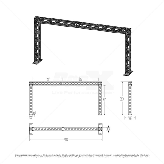 ProX KTP-20X09 Goal Post Truss System