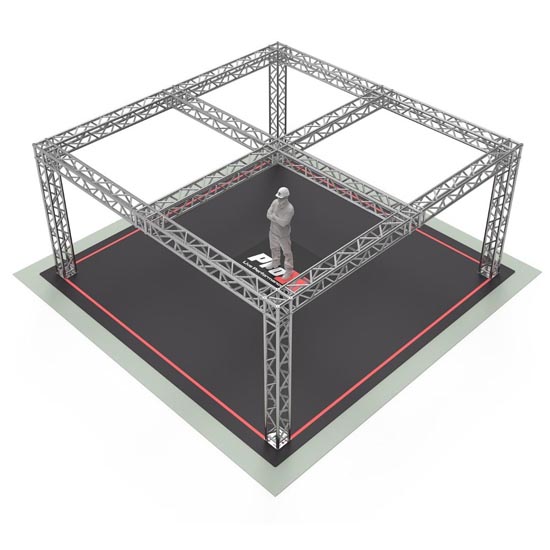 ProX XTP-19199-F34 F34 Trade Show Display Booth Truss System - 19 x 19 x 9 FT