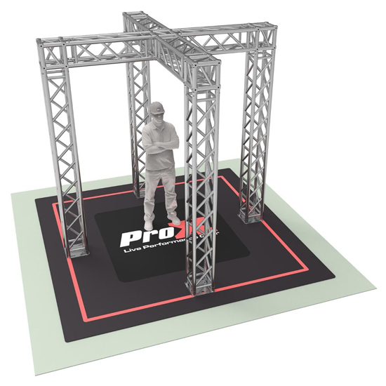 ProX XTP-999X Tradeshow Booth 9.42 W x 9.42 L x 9.20 ft H with X Shape Design in Center