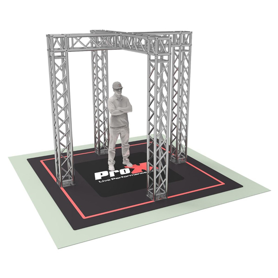 ProX XTP-999X Tradeshow Booth 9.42 W x 9.42 L x 9.20 ft H with X Shape Design in Center