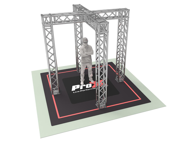 ProX XTP-999X Tradeshow Booth 9.42 W x 9.42 L x 9.20 ft H with X Shape Design in Center