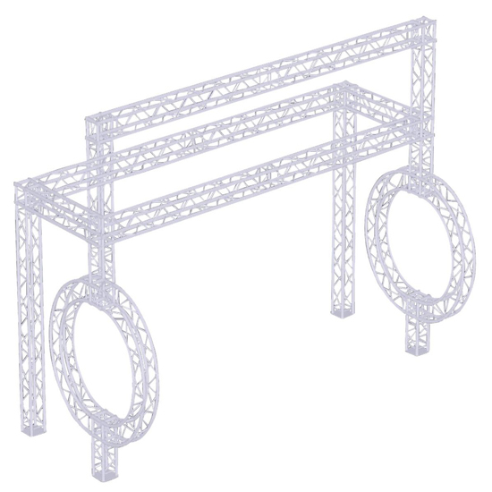 ProX XTP-E1020-3 Double Circle 10X20 Exhibition Module Stand Truss Package