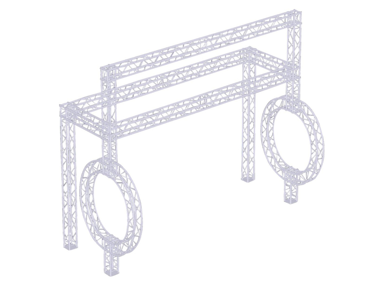 ProX XTP-E1020-3 Double Circle 10X20 Exhibition Module Stand Truss Package