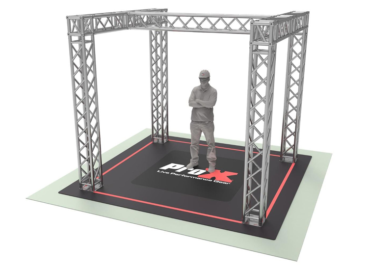 ProX XTP-E1099H Tradeshow Booth 10.11 W x 9.42 L x 9.20 ft H with H Shape Design in Center