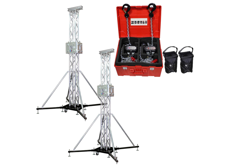 (2) ProX XTP-GSBPACK3 Truss Tower Stage Roofing System Packages with Hoists