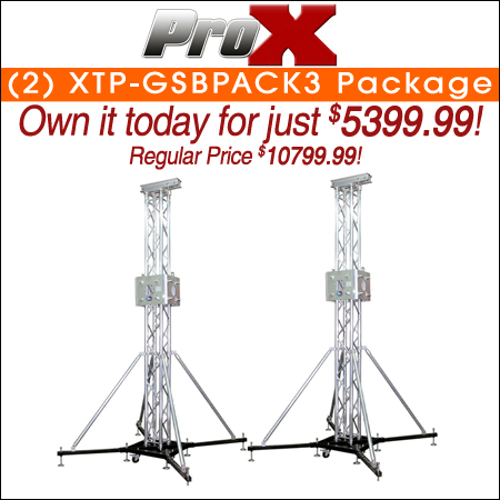 (2) ProX XTP-GSBPACK3 Ground Support Truss Tower Stage Roofing System Package