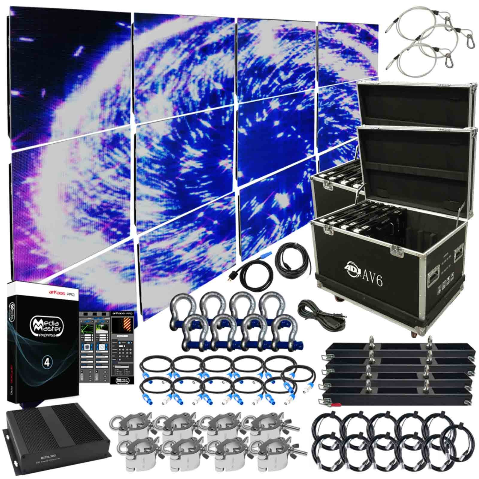 American DJ AV6 6mm LED Video Wall 4x3 Complete Package | DJ Video ...