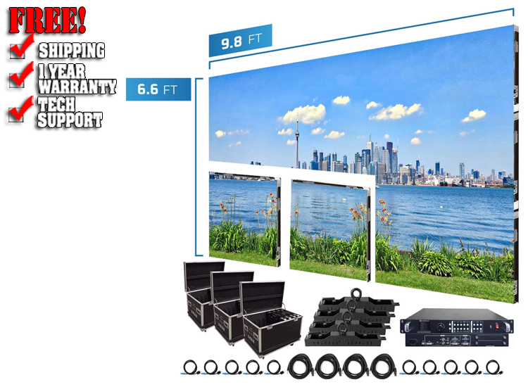 LED Screen Panels 9.8' x 6.6' P3.91mm Indoor